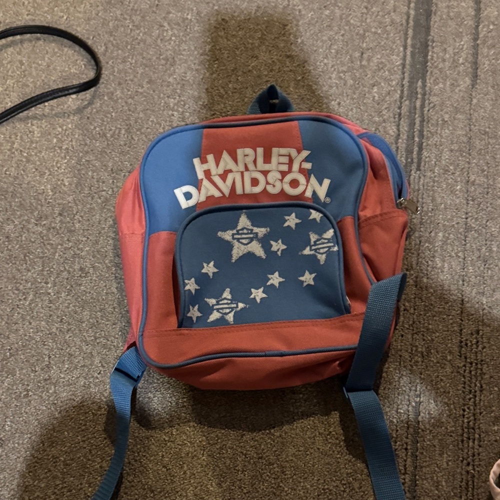 Harley-Davidson Blue and Red Star Backpack